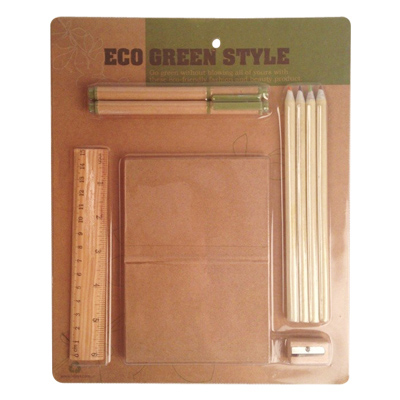 Eco friendly stationery set