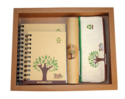 Eco friendly stationery set